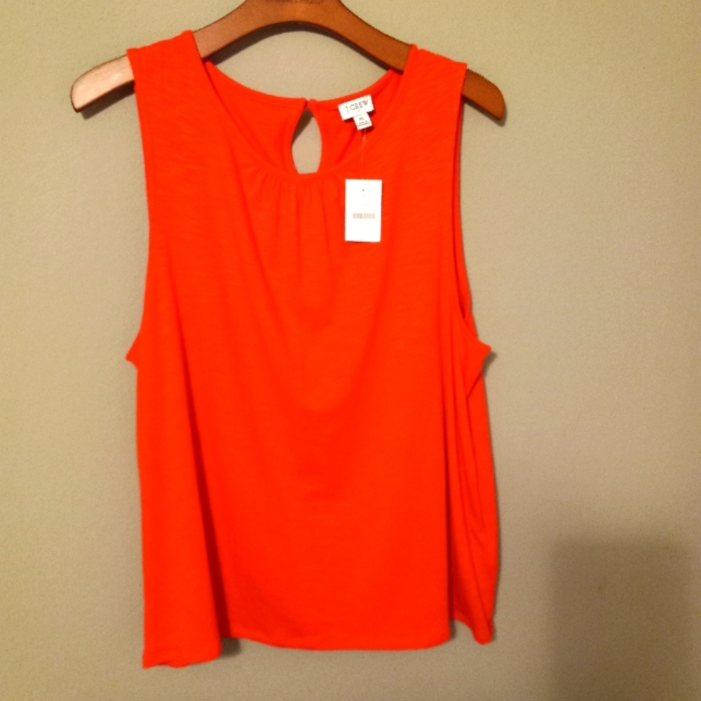 J.Crew XL Smart Sleeveless Stretch Top Plus in Red New - Picture 8 of 8